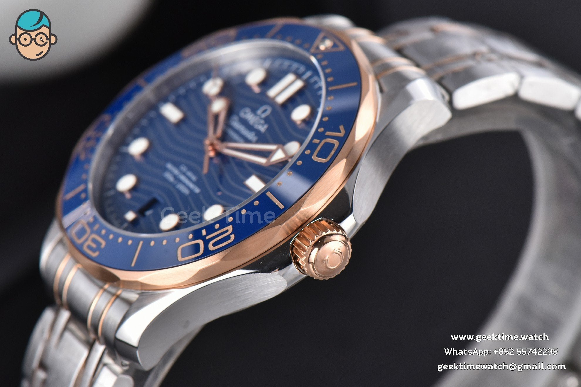 Seamaster Diver RG/SS 300M VSF 42mm quadrante blu bracciale RG/SS A8800 - Image 9