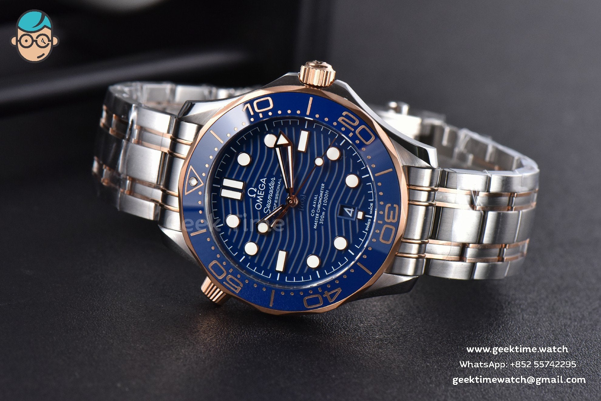 Seamaster Diver RG/SS 300M VSF 42mm quadrante blu bracciale RG/SS A8800 - Image 10