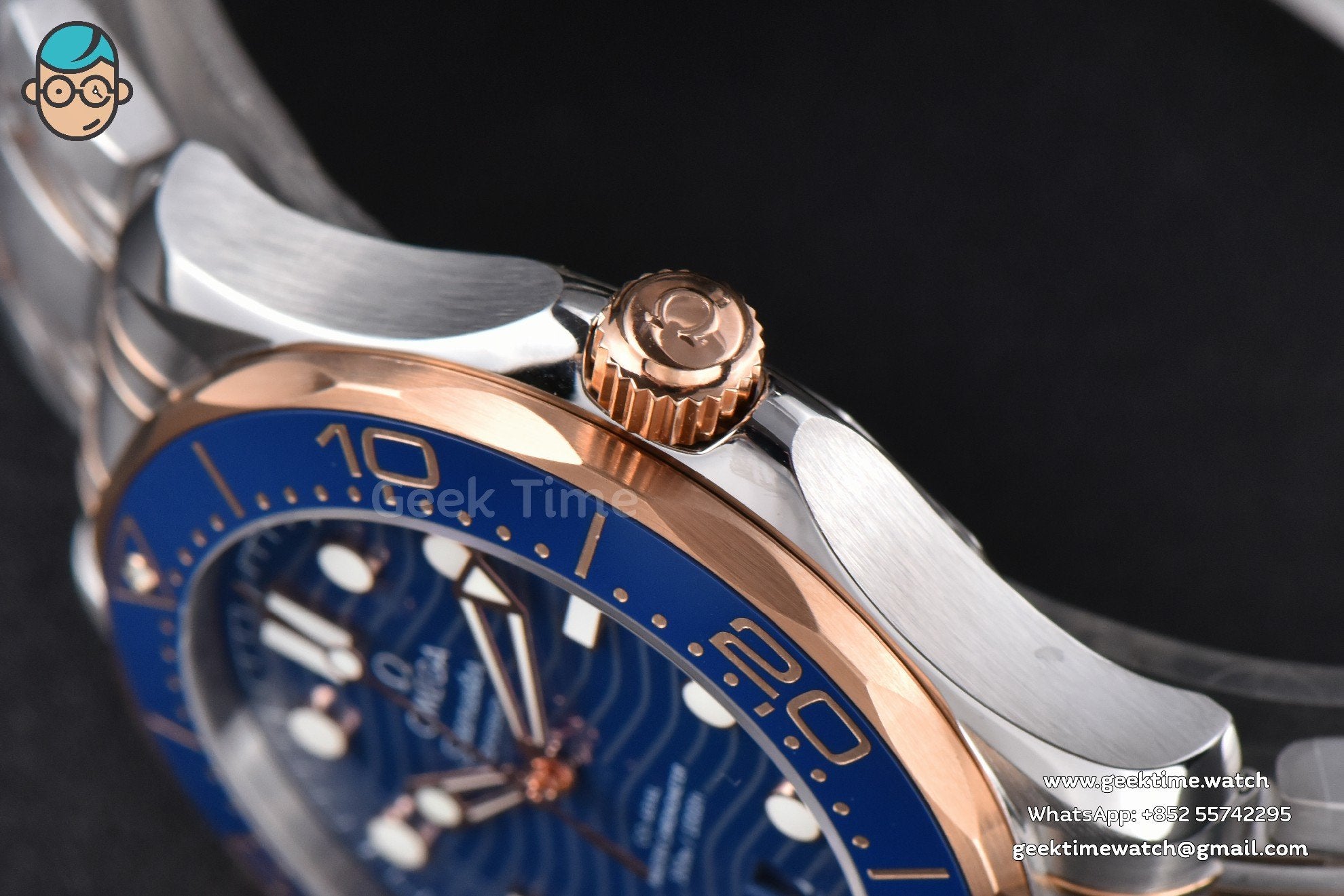 Seamaster Diver RG/SS 300M VSF 42mm quadrante blu bracciale RG/SS A8800 - Image 12