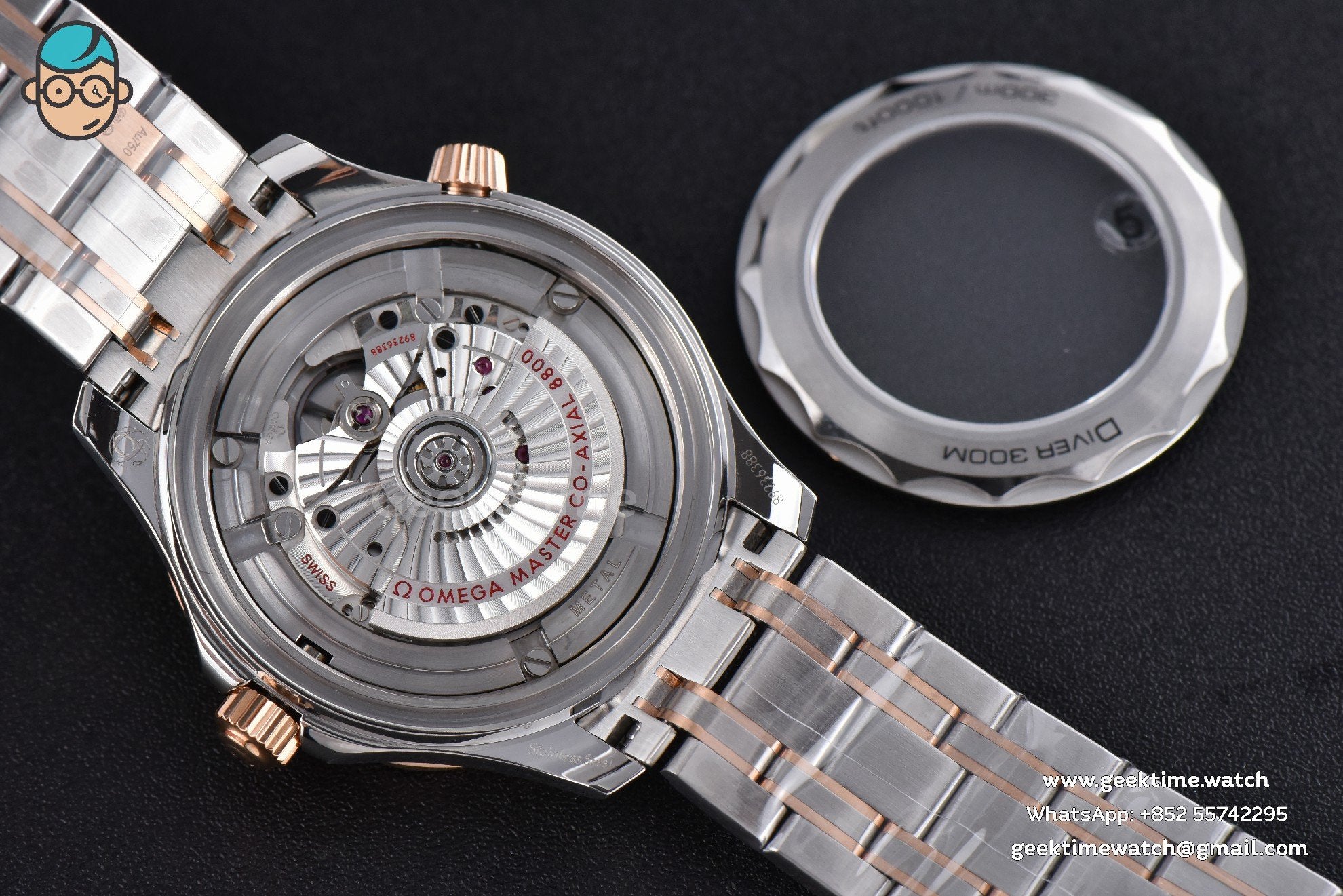 Seamaster Diver RG/SS 300M VSF 42mm quadrante blu bracciale RG/SS A8800 - Image 13