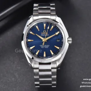 Aqua Terra 150M VSF 41mm quadrante blu a onde indici YG bracciale SS A8500