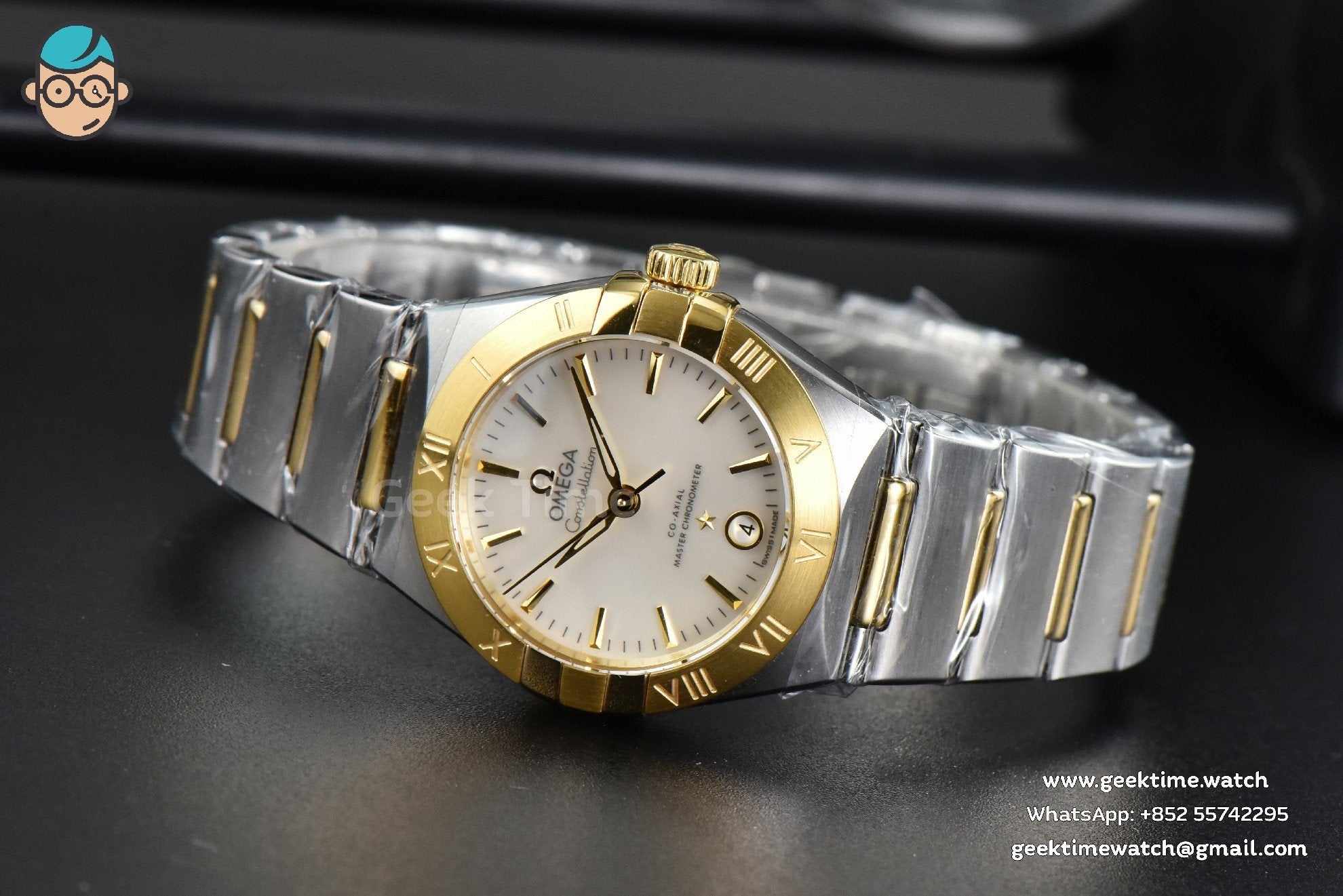 Constellation 29mm TWSF YG Perlmutt-Zifferblatt YG/SS-Armband A8700 - Image 5