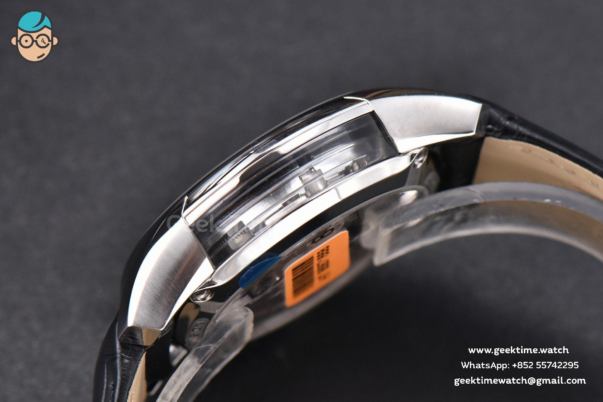 De Ville Hour Vision VSF 41mm White/Silver Dial Black Croco Strap A8500 - Image 11