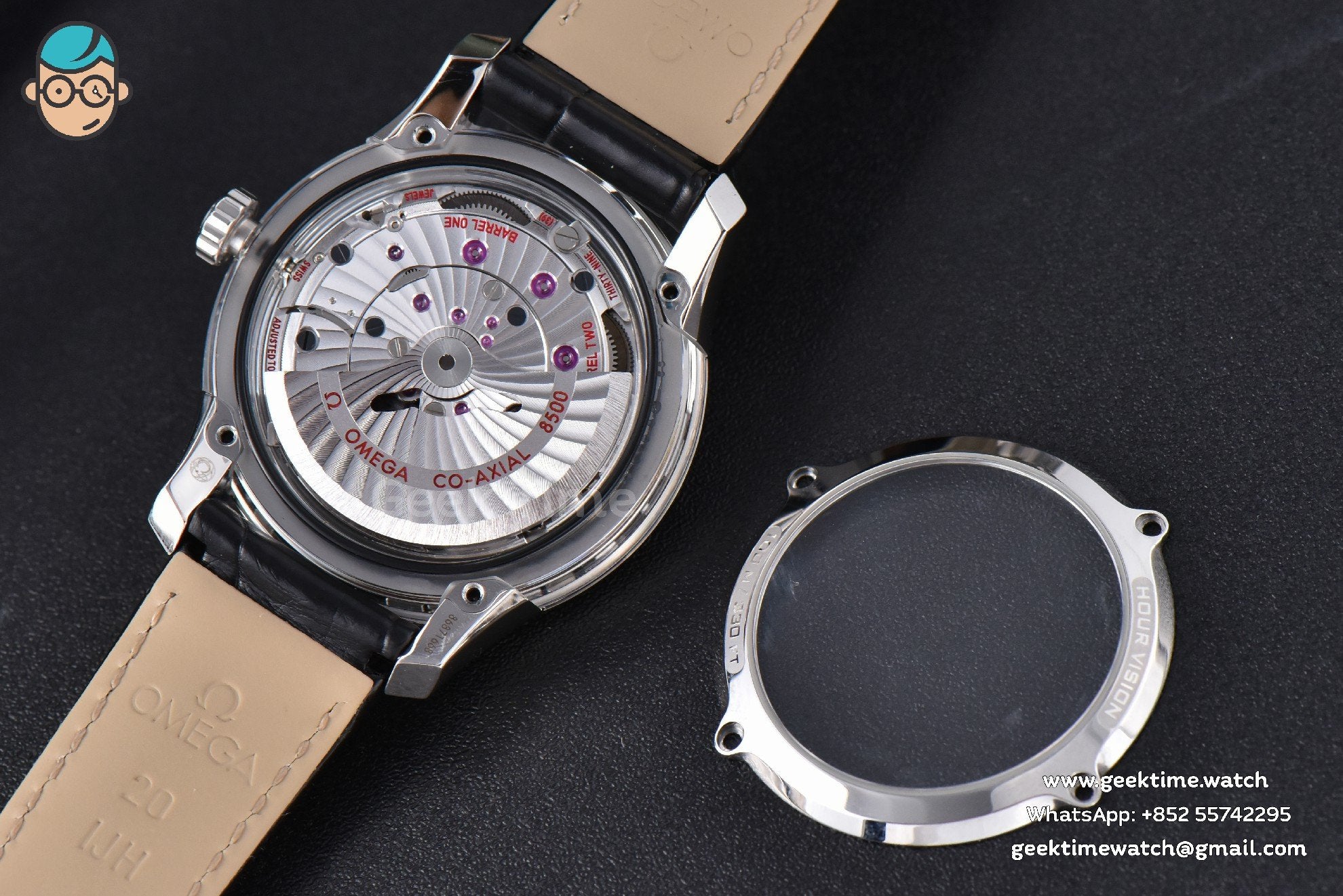 De Ville Hour Vision VSF 41mm White/Silver Dial Black Croco Strap A8500 - Image 18