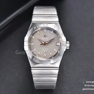 Constellation 38mm SS/RG VSF esfera gris texturizada con brazalete SS A8500 Super Clone