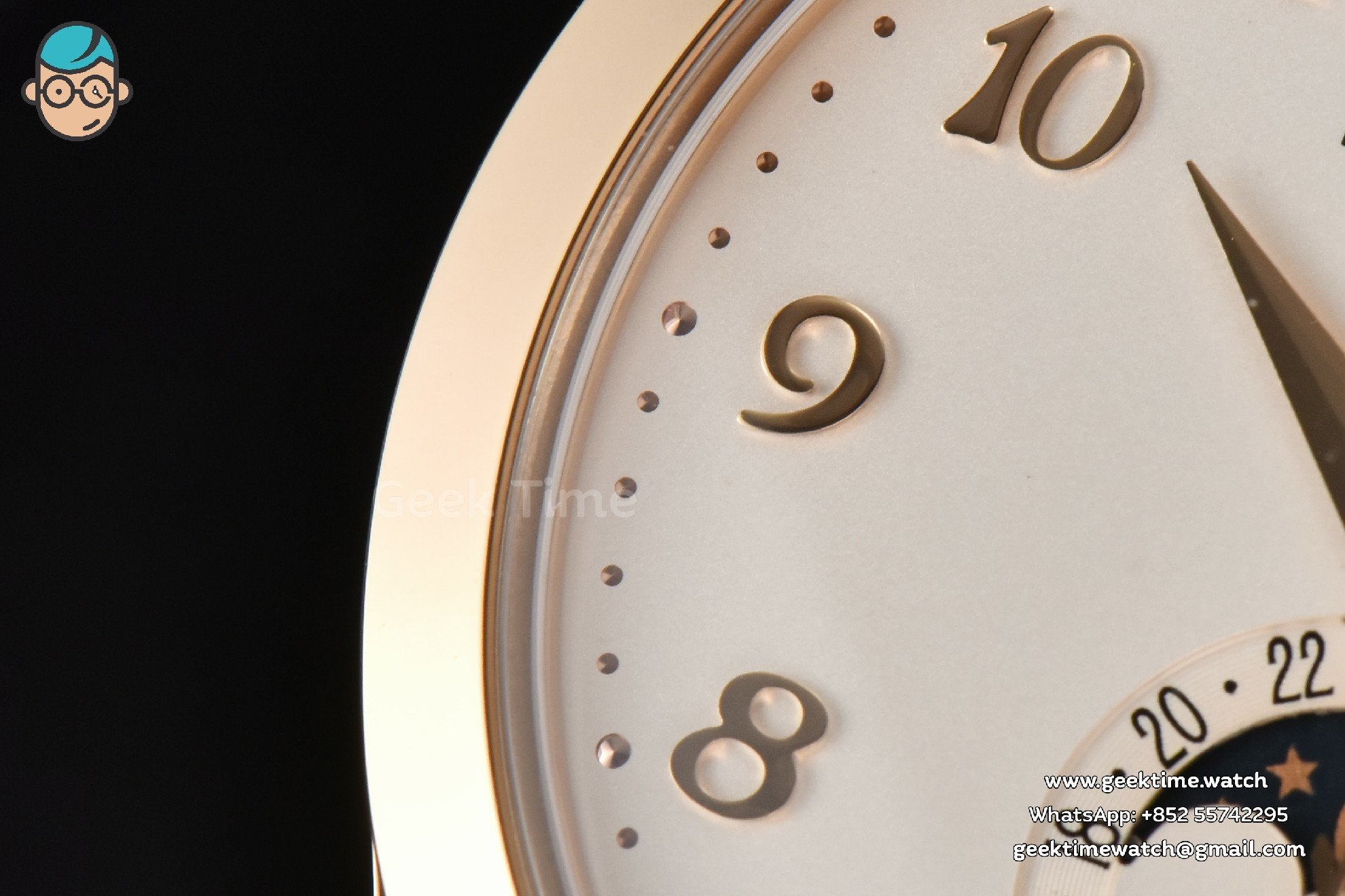 Annual Calendar 5396 Moonphase 38.5mm ZF RG quadrante bianco digitale cinturino in pelle marrone MY9015 - Image 4