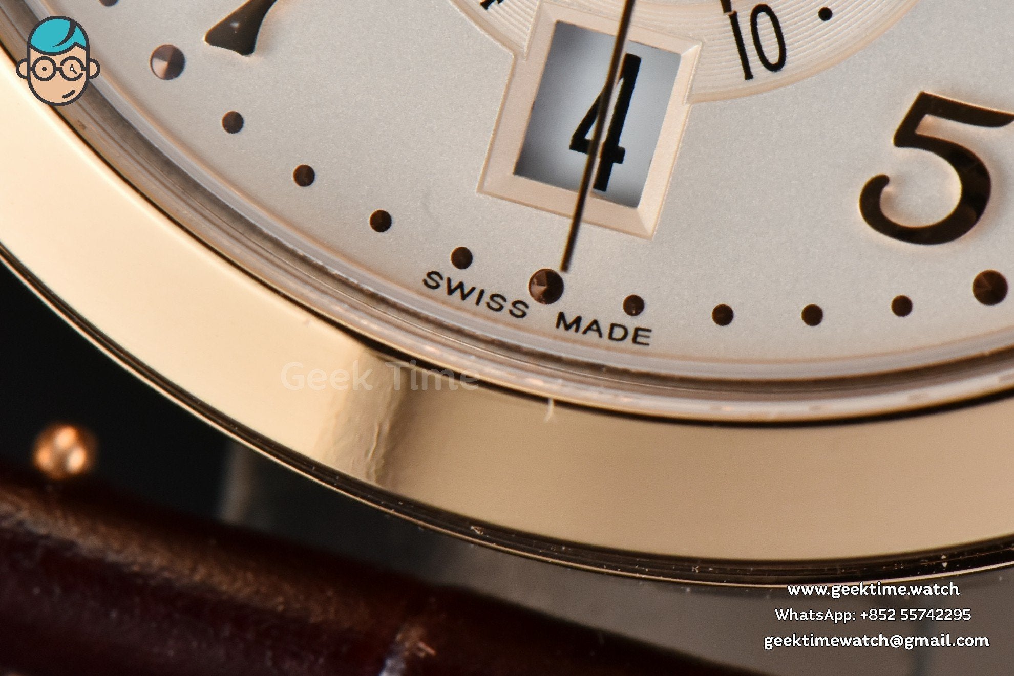 Annual Calendar 5396 Moonphase 38.5mm ZF RG quadrante bianco digitale cinturino in pelle marrone MY9015 - Image 6