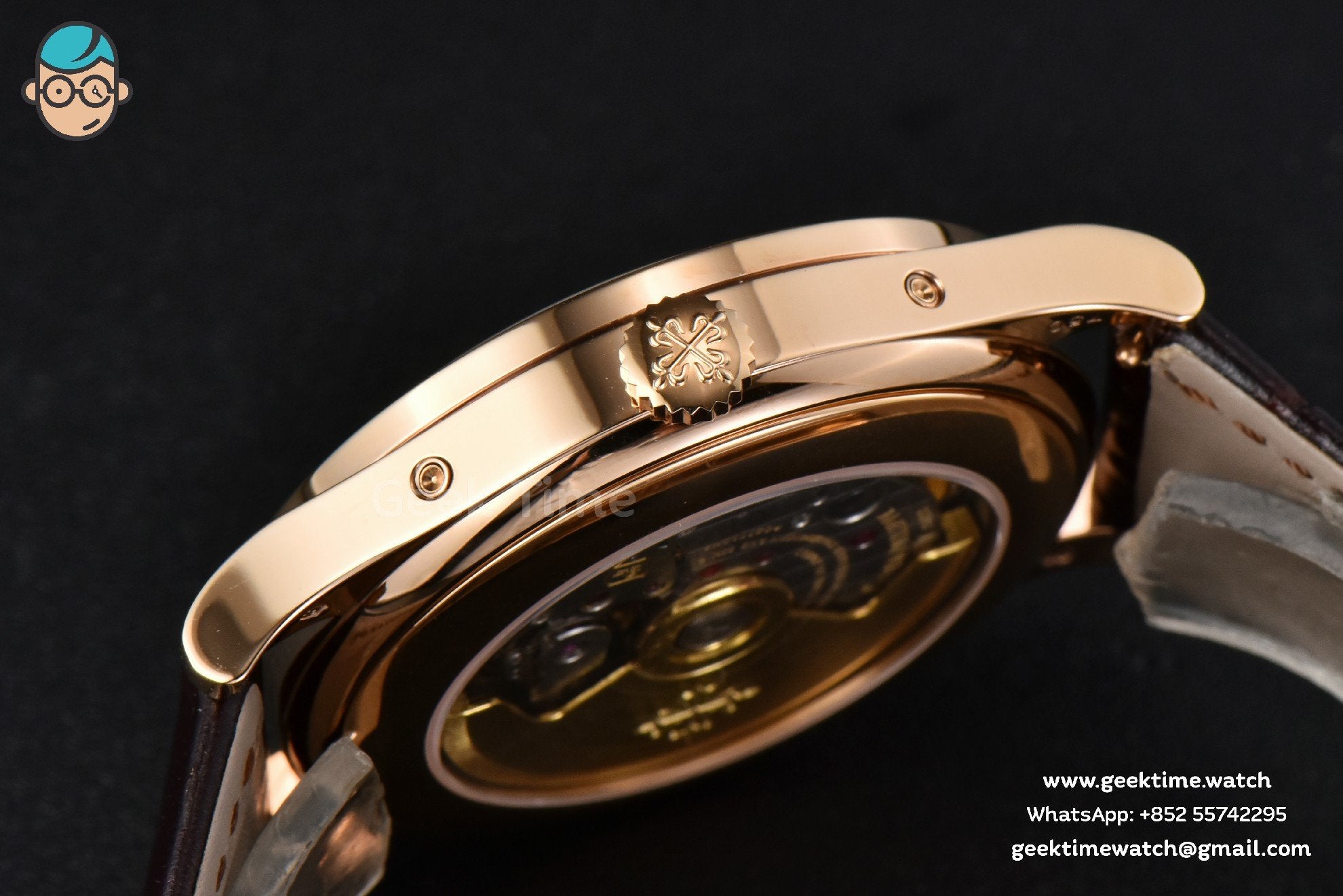 Annual Calendar 5396 Moonphase 38.5mm ZF RG quadrante bianco digitale cinturino in pelle marrone MY9015 - Image 11