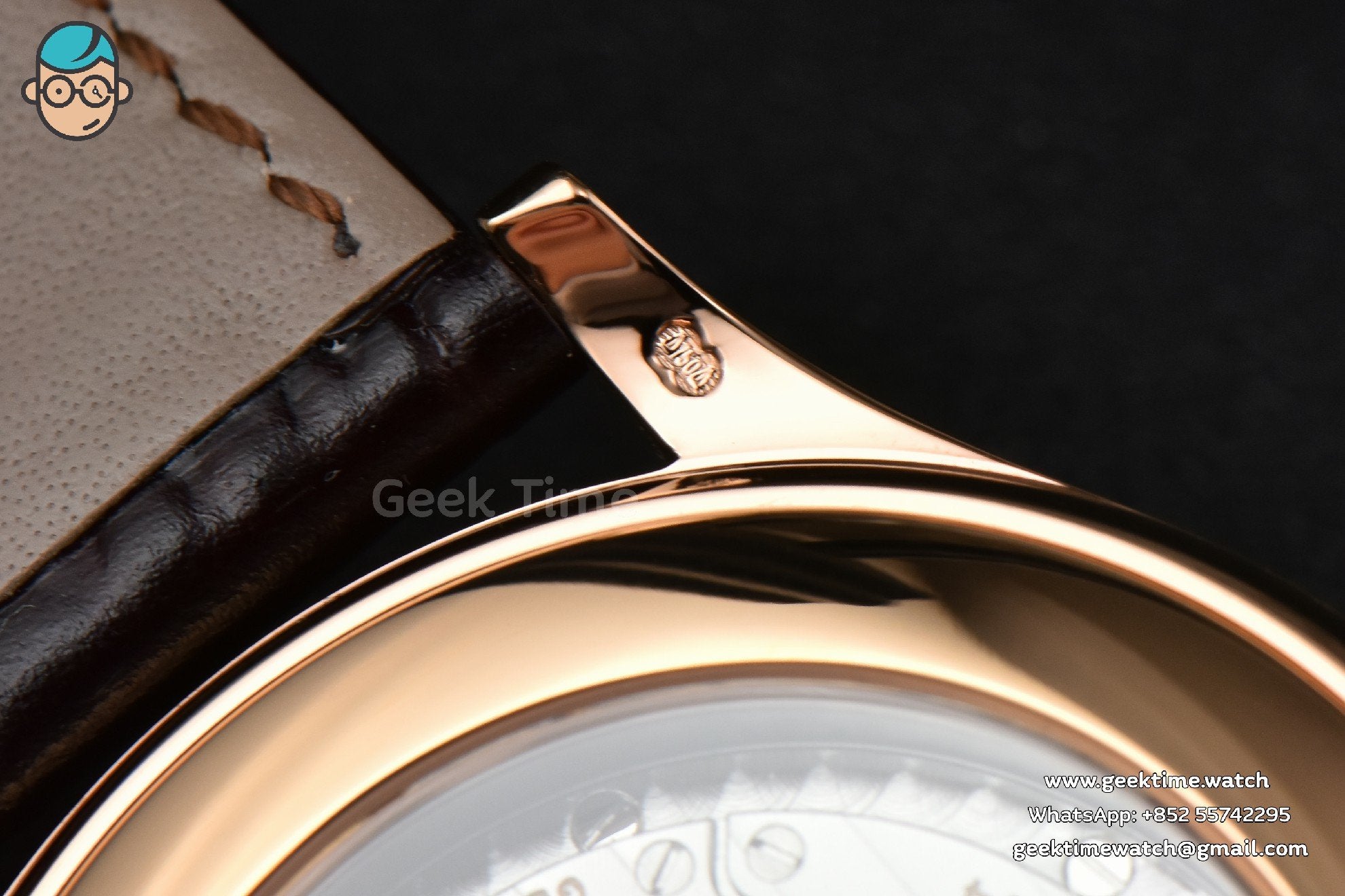 Annual Calendar 5396 Moonphase 38.5mm ZF RG quadrante bianco digitale cinturino in pelle marrone MY9015 - Image 19