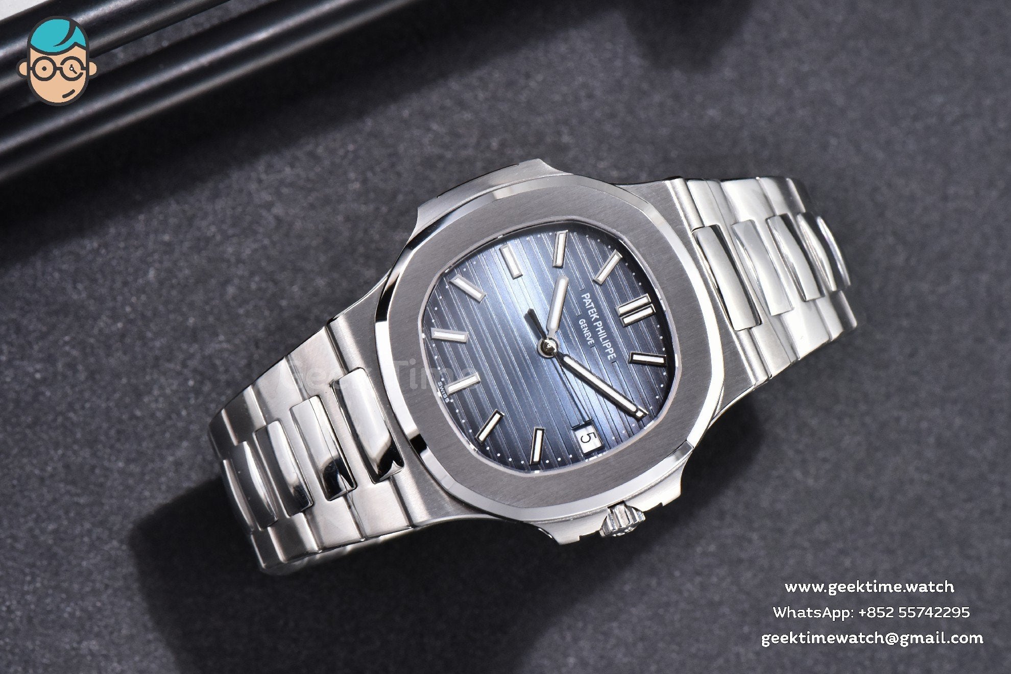 Nautilus 5711 40mm 3KF Blue Dial SS Bracelet A324 V3 - Image 3