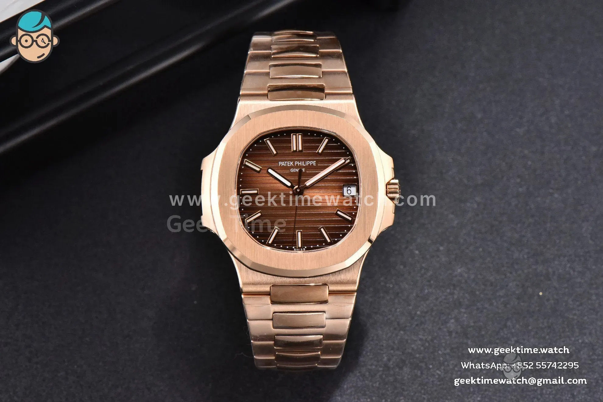 Nautilus 5711R 40mm 3KF Brown Dial RG Bracelet A324 V3