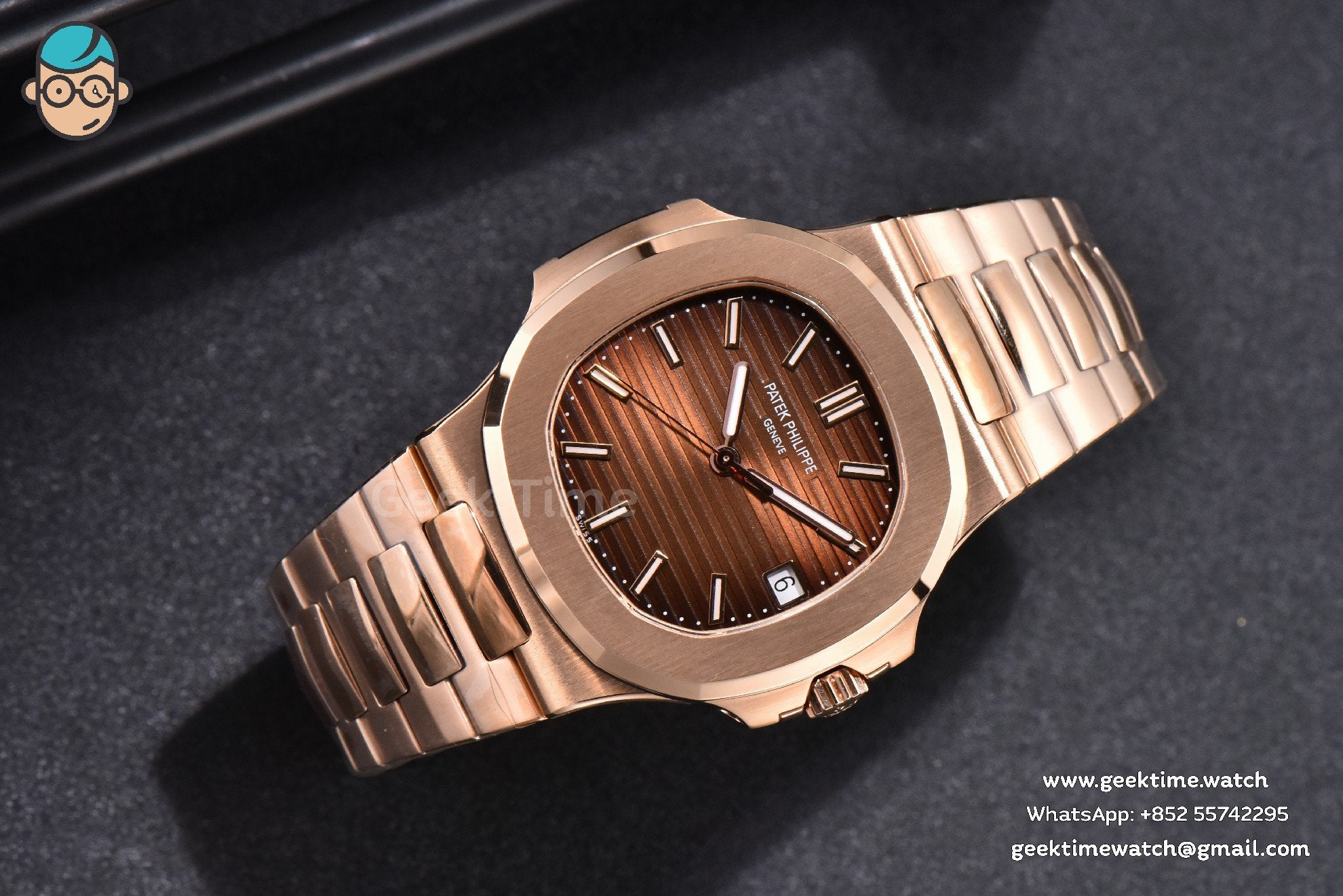 Nautilus 5711R 40mm 3KF Brown Dial RG Bracelet A324 V3 - Image 3