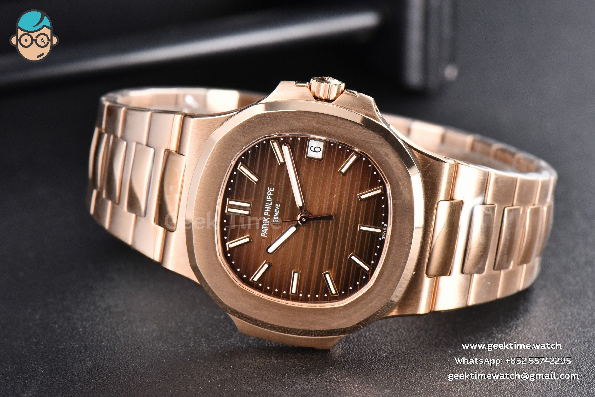 Nautilus 5711R 40mm 3KF Brown Dial RG Bracelet A324 V3 - Image 10