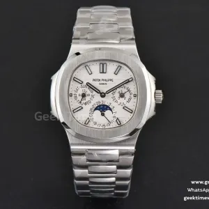 Nautilus 5740 40mm TWF weißes Zifferblatt SS-Armband A240