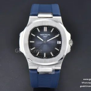 Nautilus 5711 PPF 40mm cadran bleu bracelet caoutchouc bleu A324SC V5