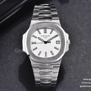 Nautilus 5711 40mm 3KF cadran blanc bracelet SS A324 V3