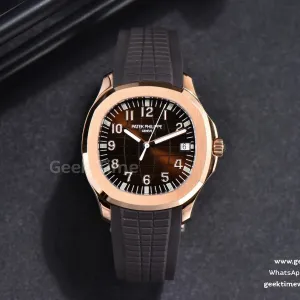 Aquanaut 5167 40mm RG 3KF quadrante marrone cinturino in caucciù marrone A330 V3