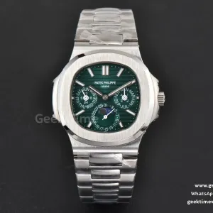 Nautilus 5740 40mm TWF grünes Zifferblatt SS-Armband A240