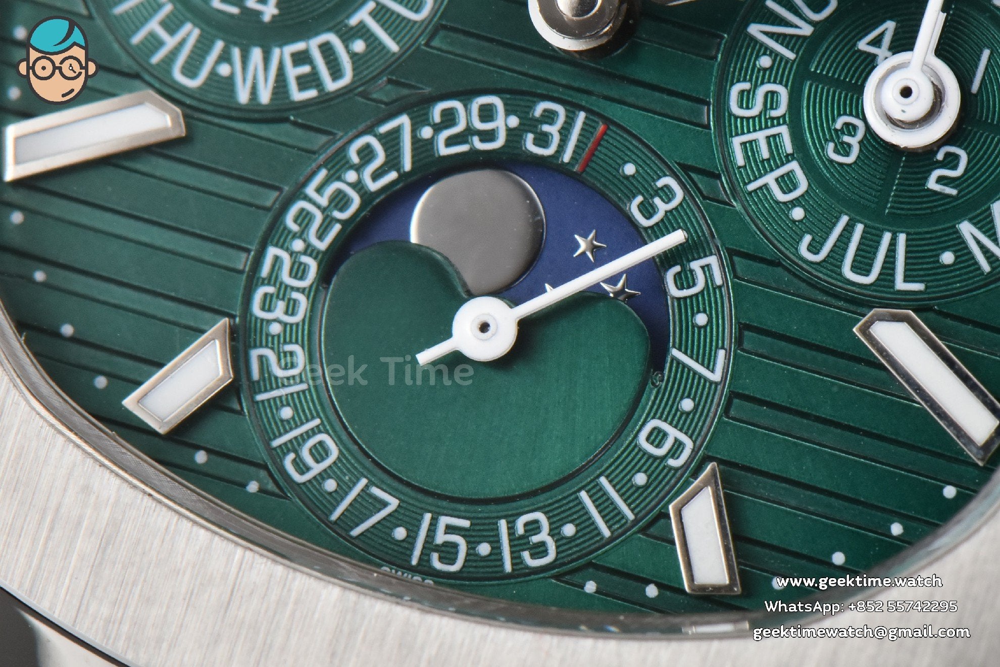 Nautilus 5740 40mm TWF Green Dial SS Bracelet A240 - Image 6