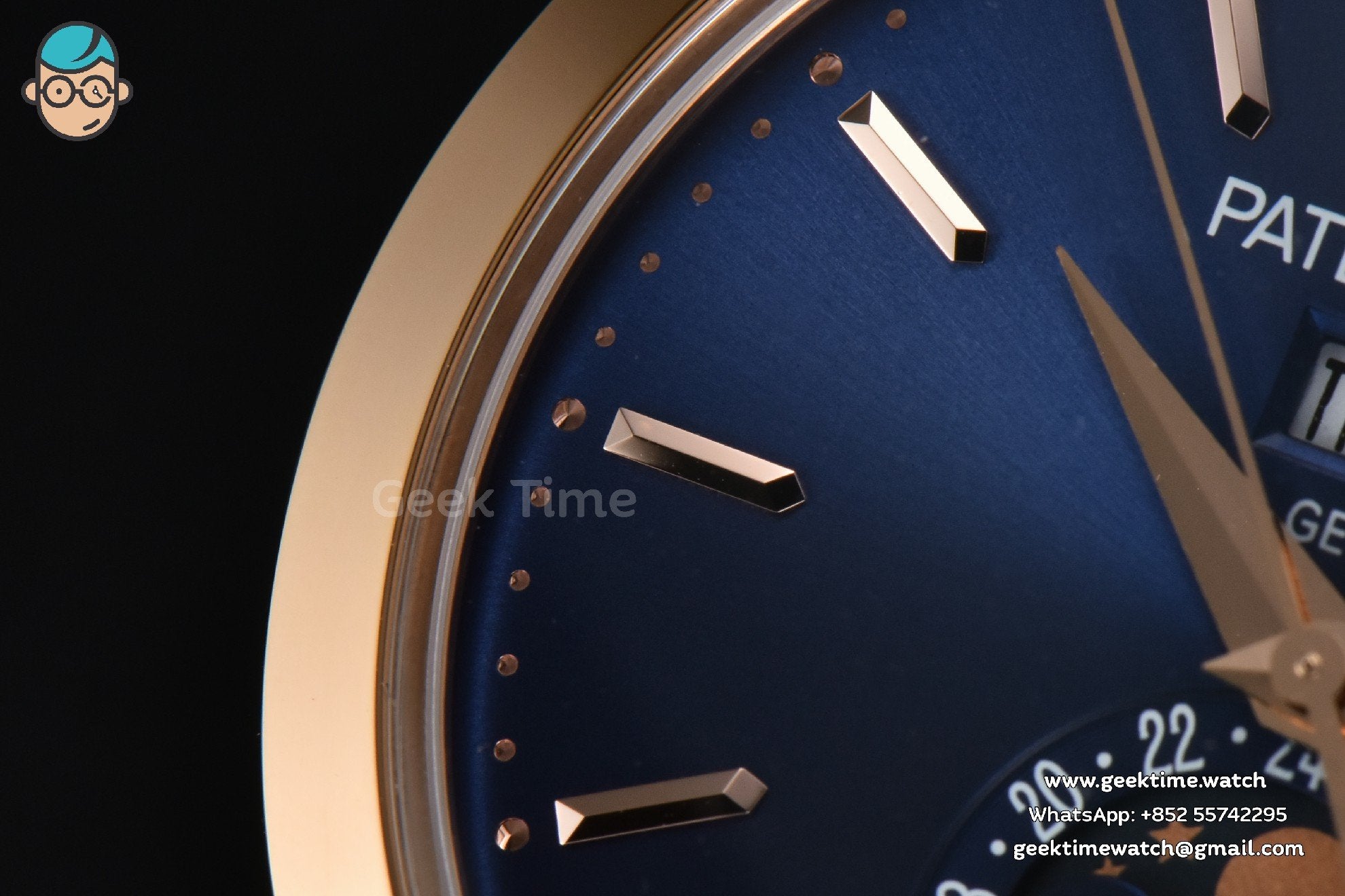 Annual Calendar 5396 Moonphase 38.5mm ZF RG blaues Zifferblatt mit Stabindizes blaues Lederarmband MY9015 - Image 4