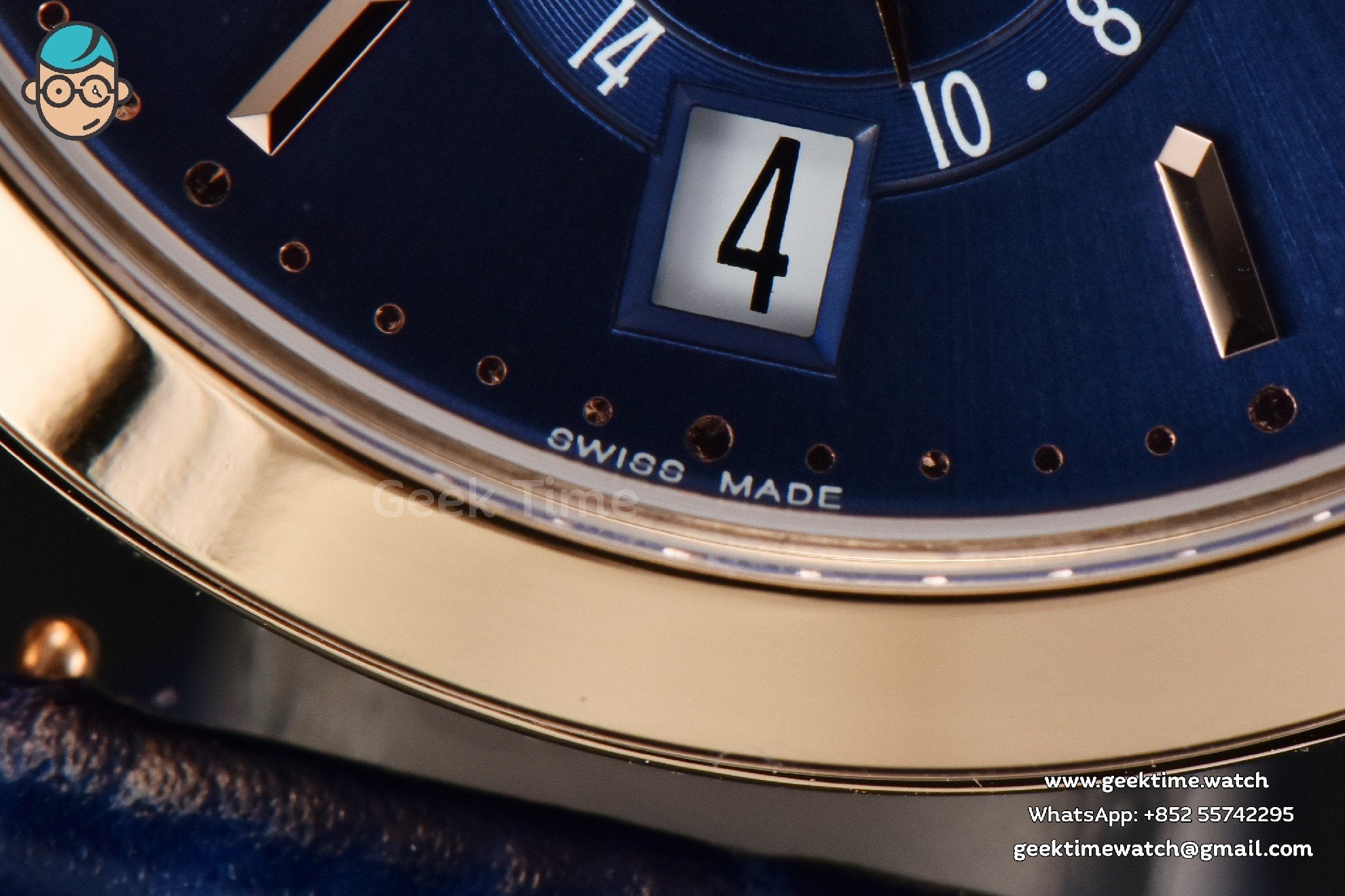 Annual Calendar 5396 Moonphase 38.5mm ZF RG blaues Zifferblatt mit Stabindizes blaues Lederarmband MY9015 - Image 6