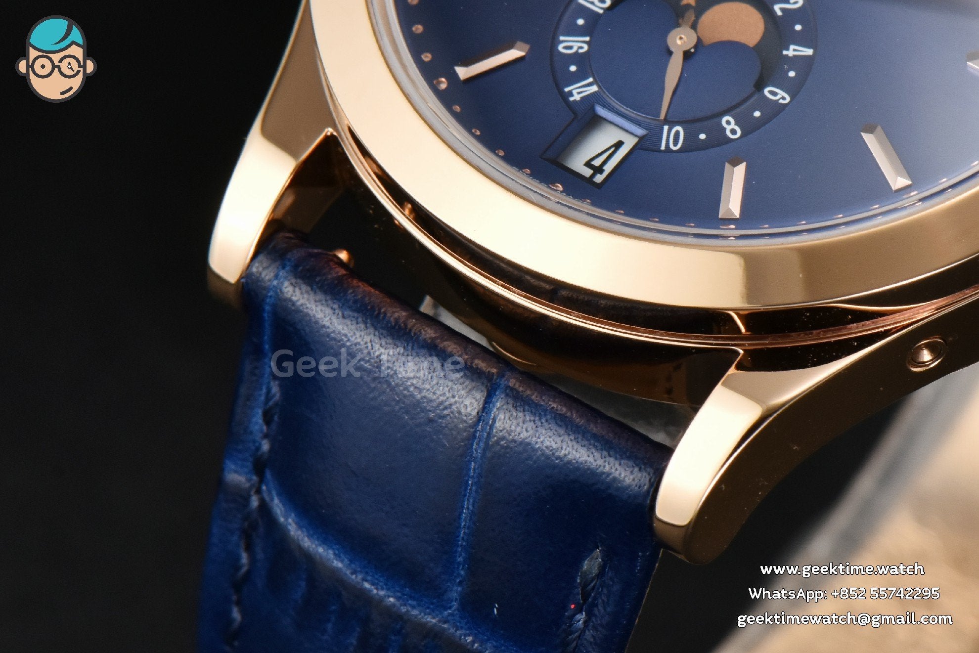 Annual Calendar 5396 Moonphase 38.5mm ZF RG blaues Zifferblatt mit Stabindizes blaues Lederarmband MY9015 - Image 7