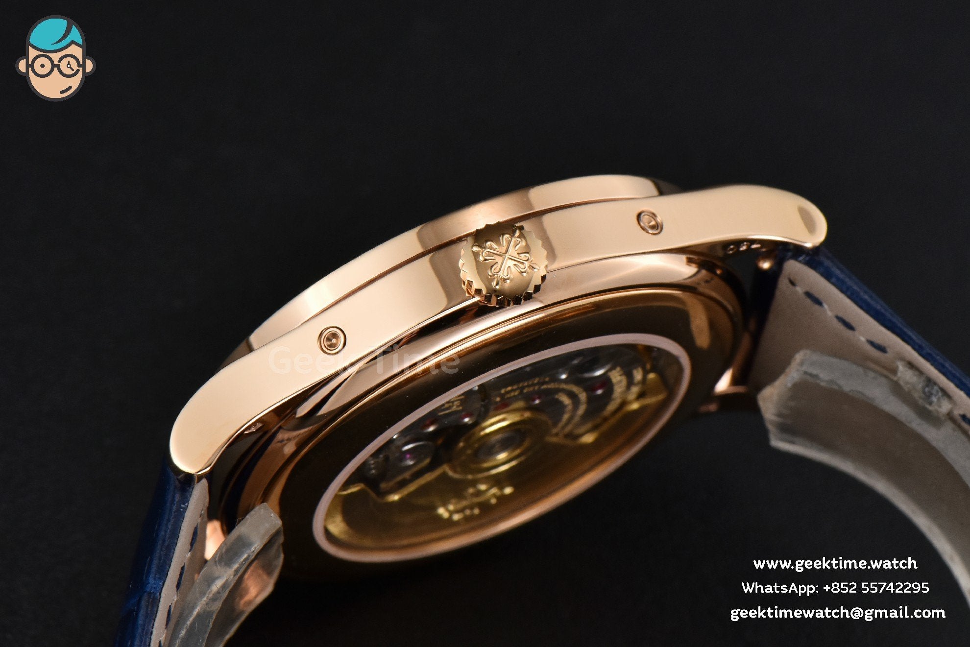 Annual Calendar 5396 Moonphase 38.5mm ZF RG blaues Zifferblatt mit Stabindizes blaues Lederarmband MY9015 - Image 11