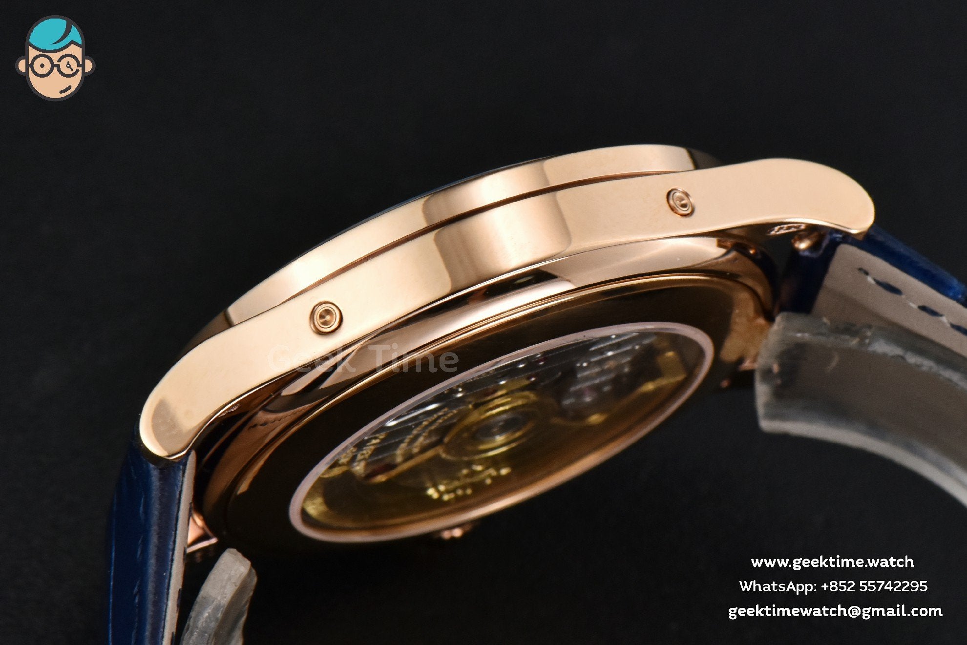 Annual Calendar 5396 Moonphase 38.5mm ZF RG blaues Zifferblatt mit Stabindizes blaues Lederarmband MY9015 - Image 12