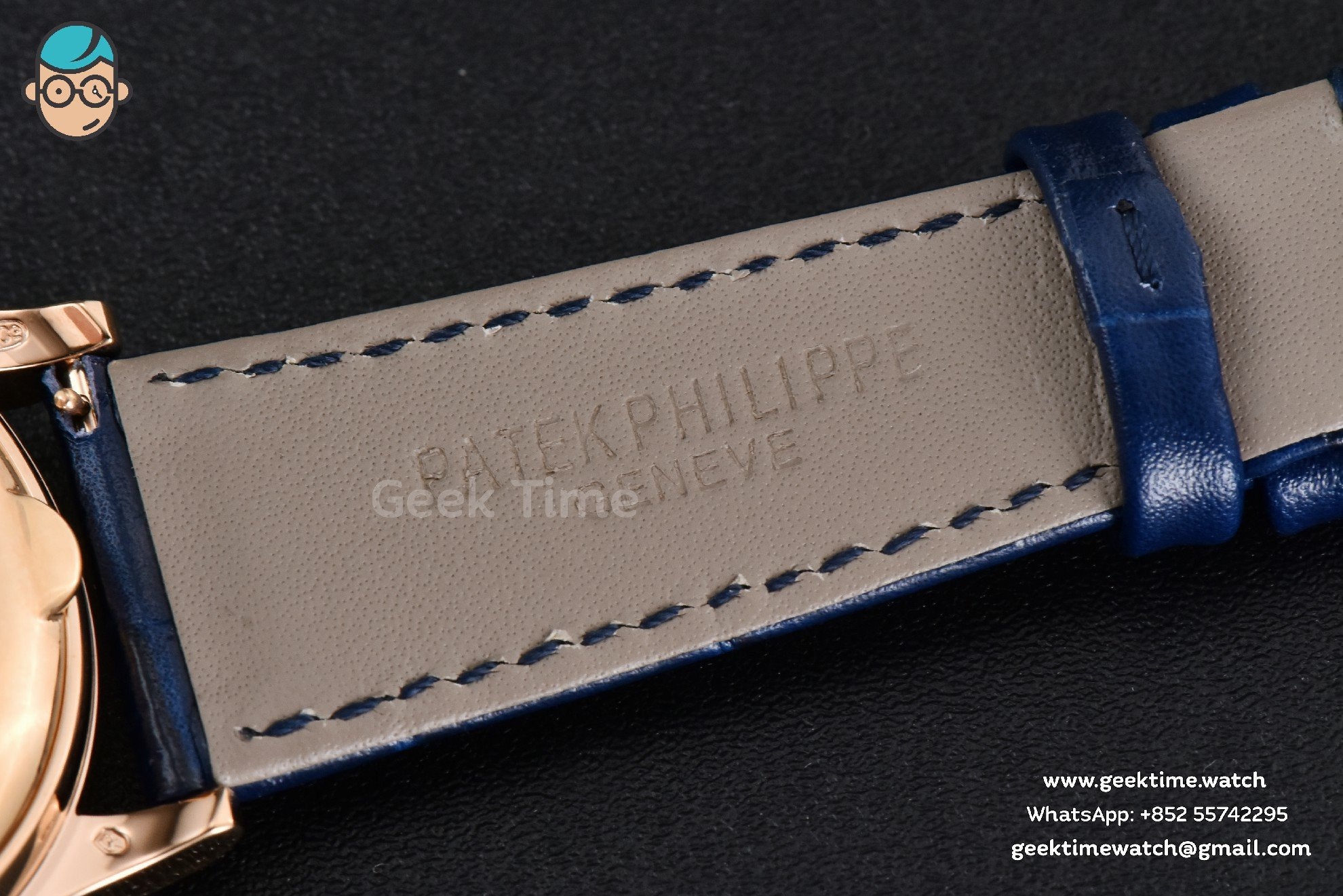 Annual Calendar 5396 Moonphase 38.5mm ZF RG blaues Zifferblatt mit Stabindizes blaues Lederarmband MY9015 - Image 24