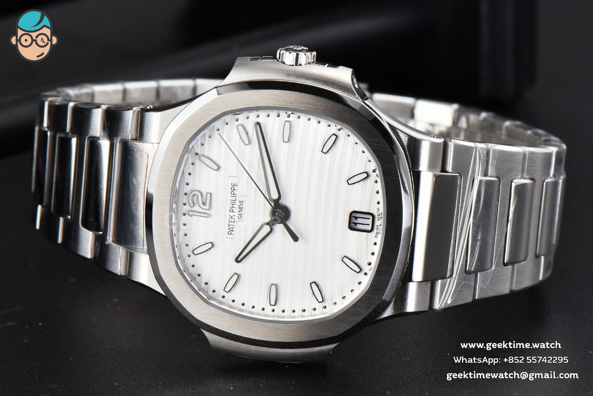 Nautilus 7118 Ladies 3KF 35mm White Dial SS Bracelet A324 - Image 10