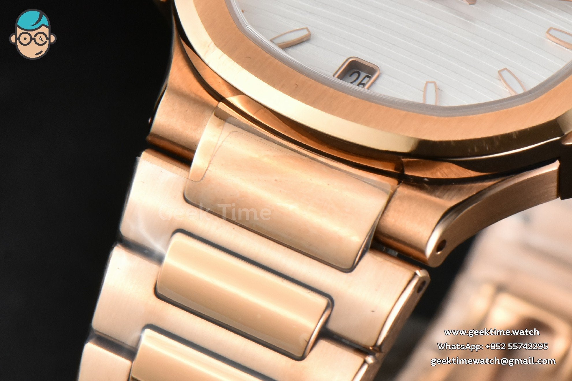 Nautilus 7118 Ladies 3KF 35mm RG White Dial RG Bracelet 324CS - Image 7