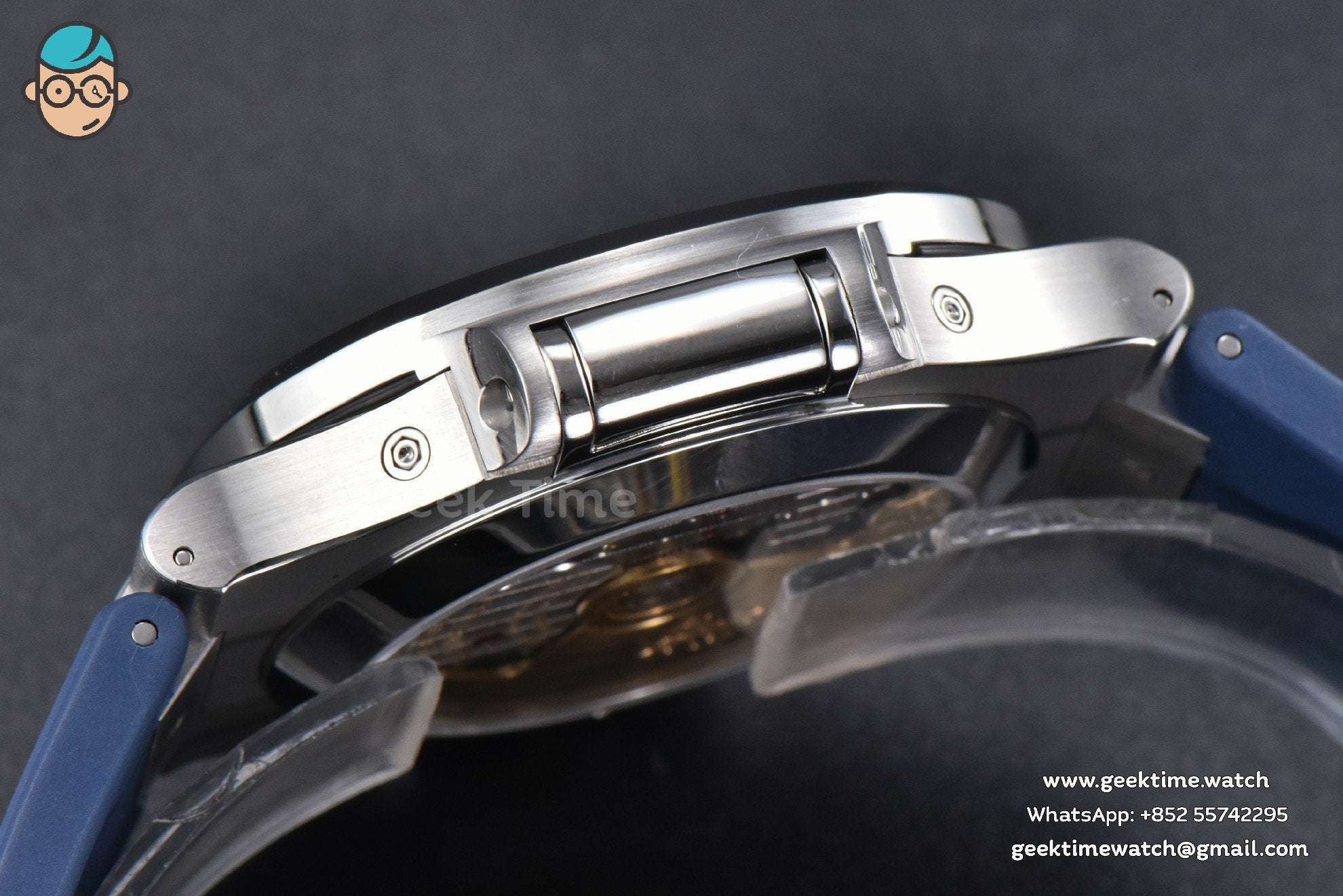 Nautilus 5726 Full Function PPF 40.5mm quadrante blu cinturino in caucciù blu A324 - Image 12
