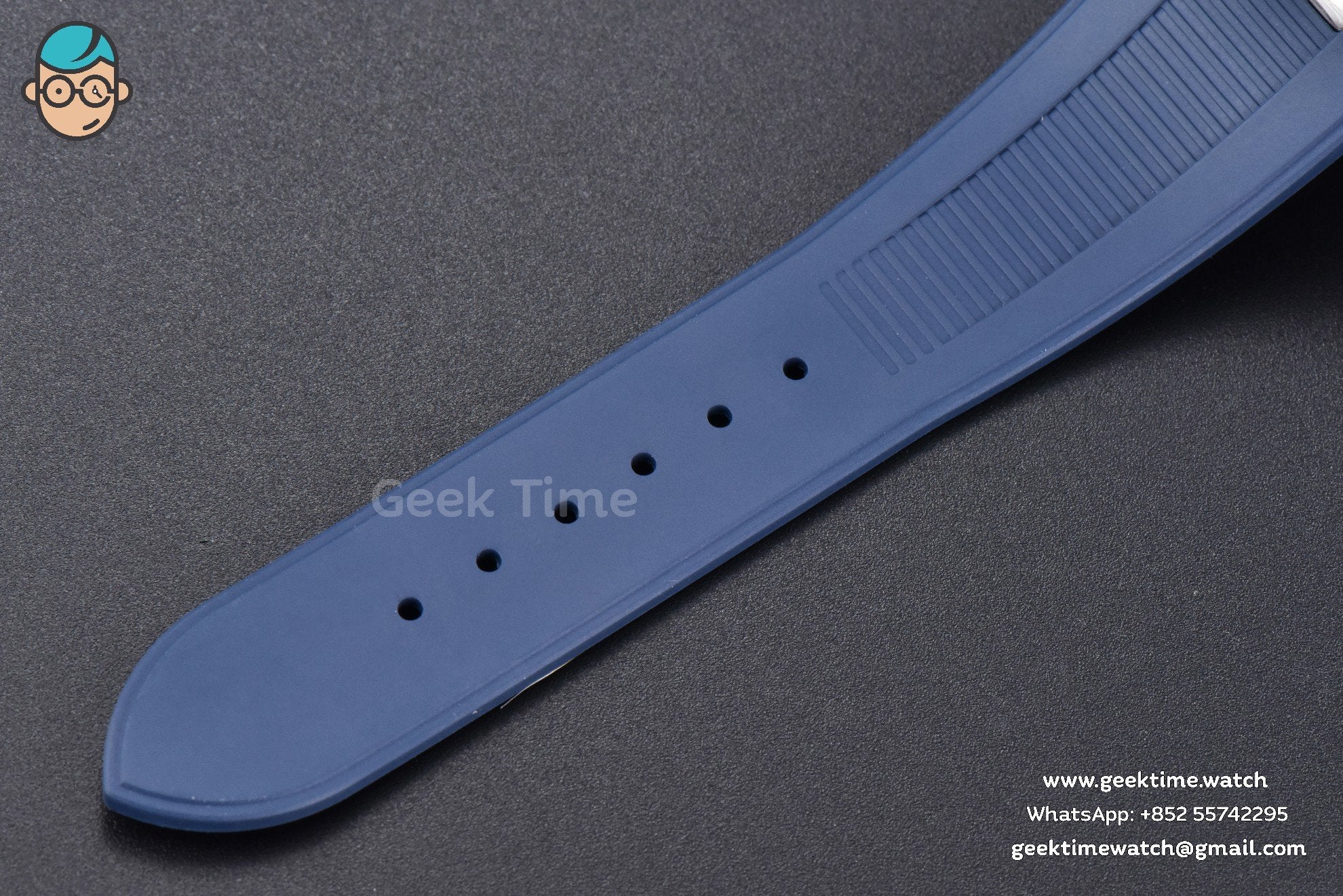 Nautilus 5726 Full Function PPF 40.5mm quadrante blu cinturino in caucciù blu A324 - Image 18