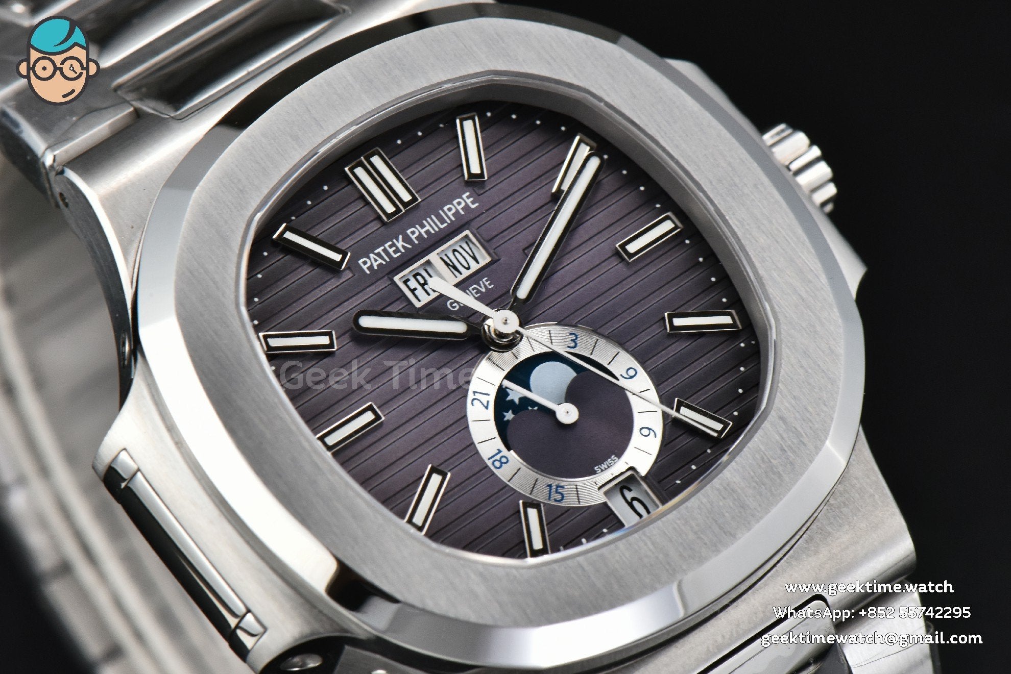 Nautilus 5726 PPF Full Function Gray Dial SS Bracelet A324 - Image 8