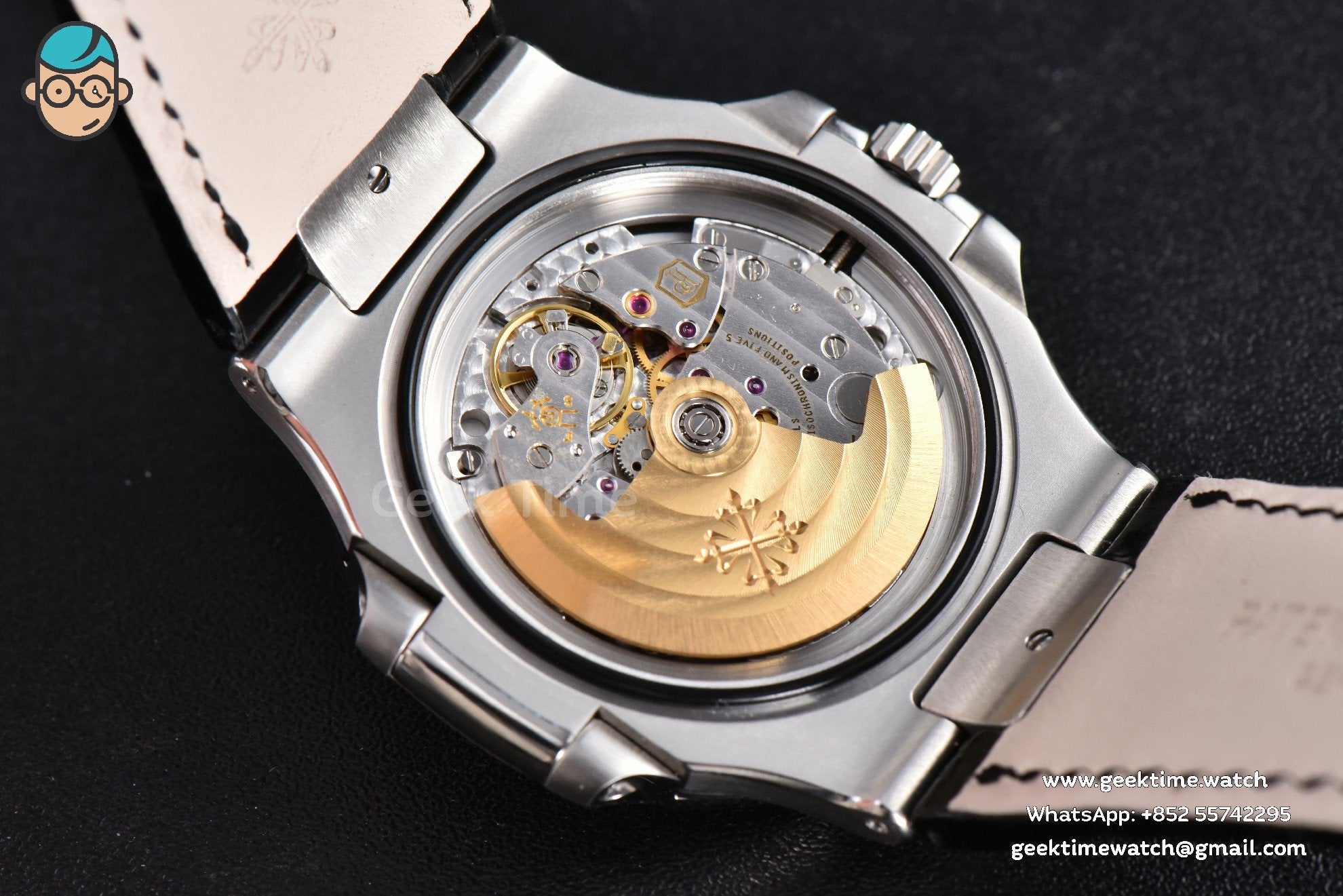 Nautilus 5711 40mm 3KF Gray Dial Black Leather Strap A324 V3 - Image 22
