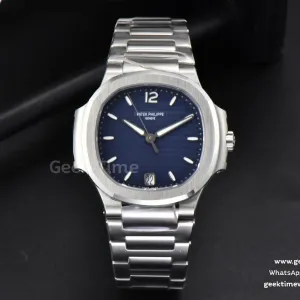 Nautilus 7118 Ladies 3KF 35mm blaues Zifferblatt SS-Armband A324