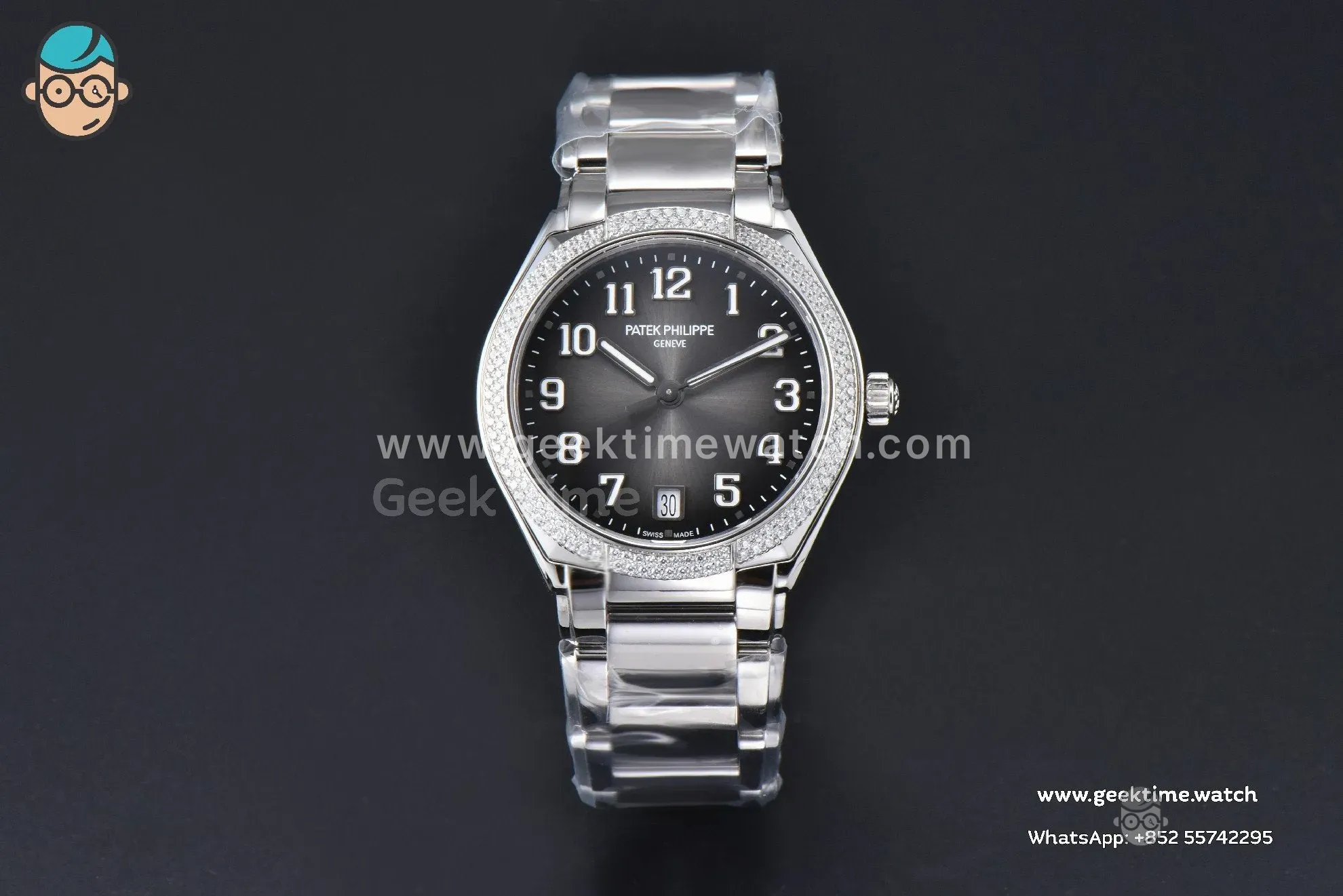 Twenty-4 7300 36mm PPF Diamond Gray Dial SS Bracelet 324CS