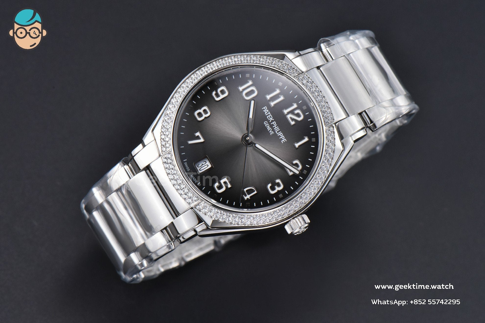 Twenty-4 7300 36mm PPF Diamond Gray Dial SS Bracelet 324CS - Image 3
