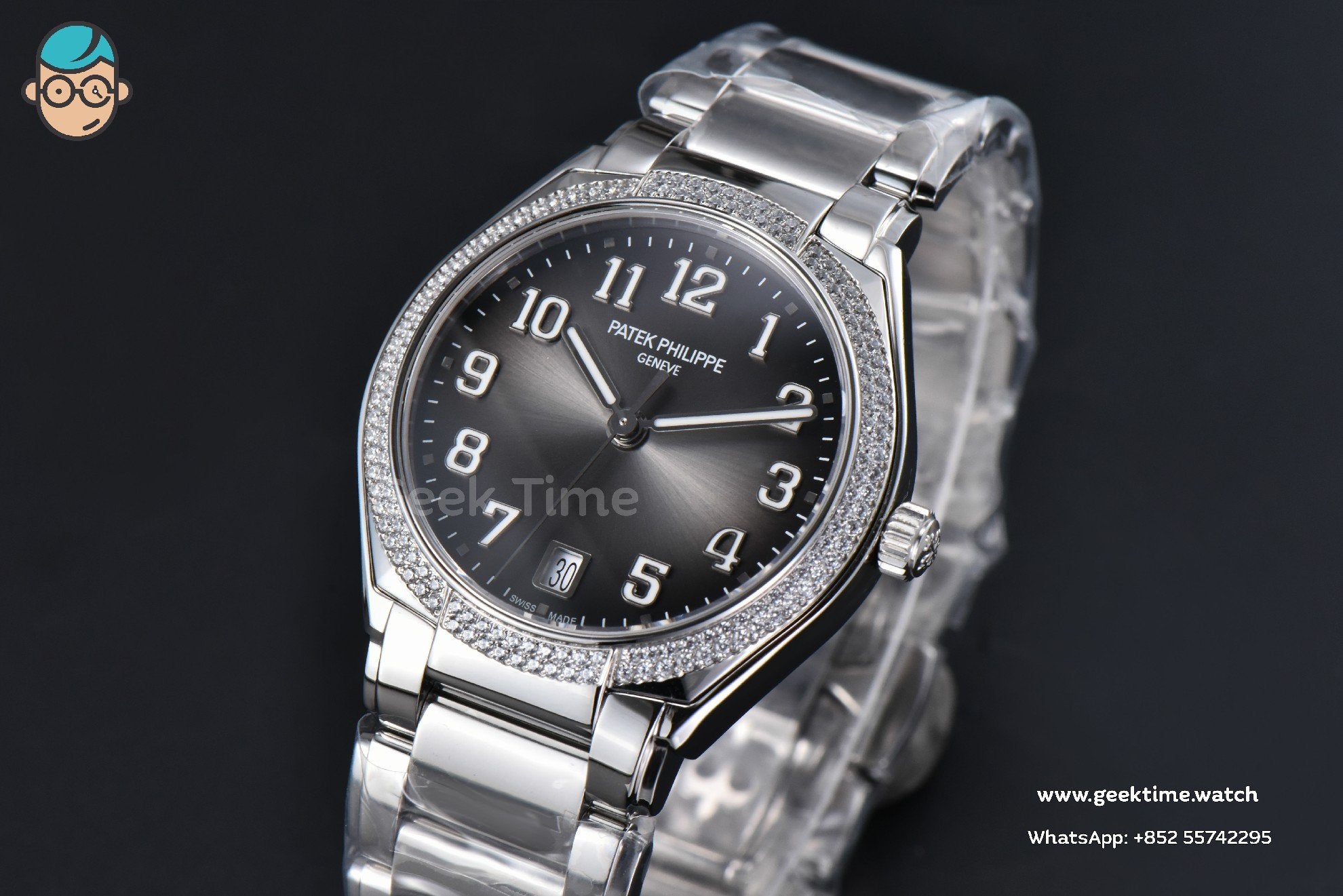 Twenty-4 7300 36mm PPF Diamond Gray Dial SS Bracelet 324CS - Image 2