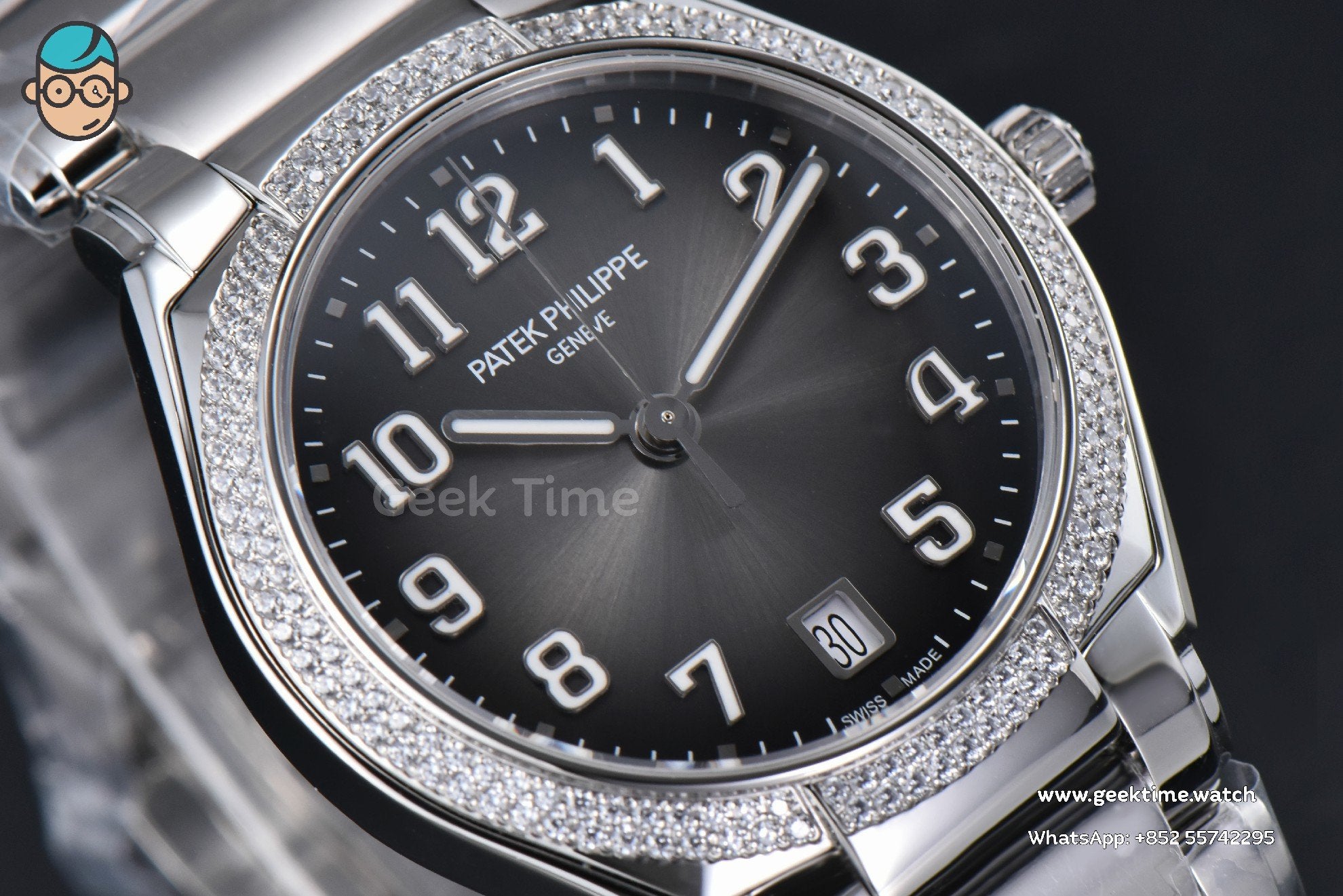 Twenty-4 7300 36mm PPF Diamond Gray Dial SS Bracelet 324CS - Image 9