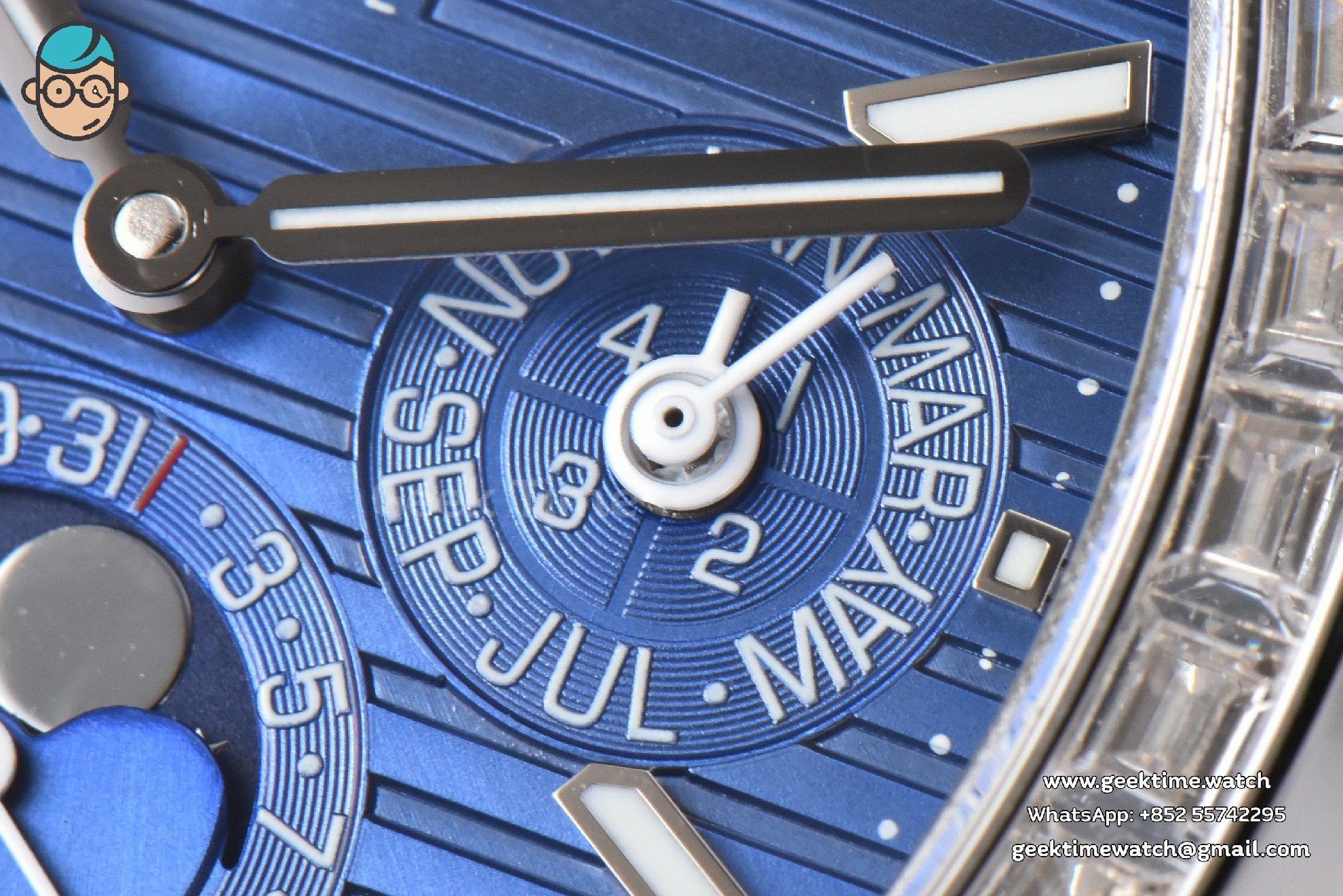 Nautilus 5740 40mm TWF Diamond Blue Dial SS Bracelet A240 - Image 5