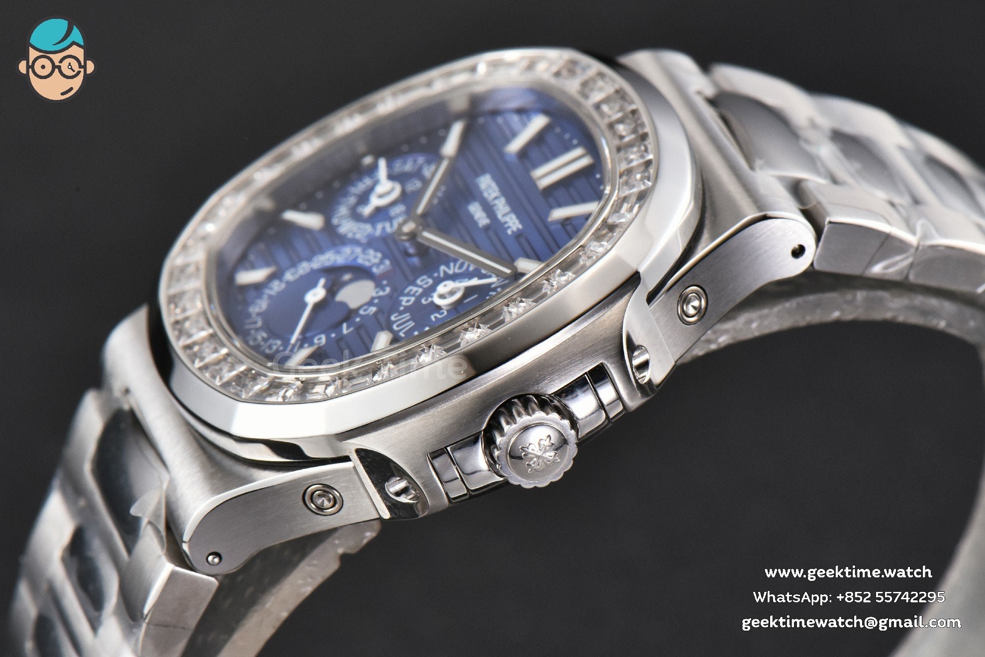 Nautilus 5740 40mm TWF Diamond Blue Dial SS Bracelet A240 - Image 10