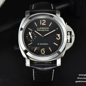 PAM915 44mm HWF schwarzes Zifferblatt schwarzes Lederarmband A6497