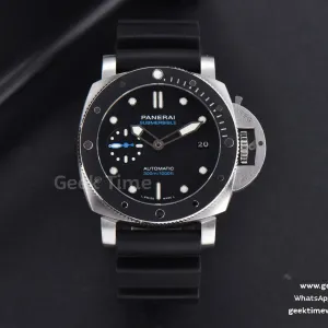 PAM683 Submersible VSF 42mm schwarzes Zifferblatt Kautschukarmband Asia XXXIV