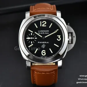 PAM005 44mm HWF schwarzes Zifferblatt braunes Lederarmband A6497