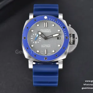 PAM959 Submersible VSF 42mm schwarzes Zifferblatt blaue Lünette Kautschukarmband Asia XXXIV