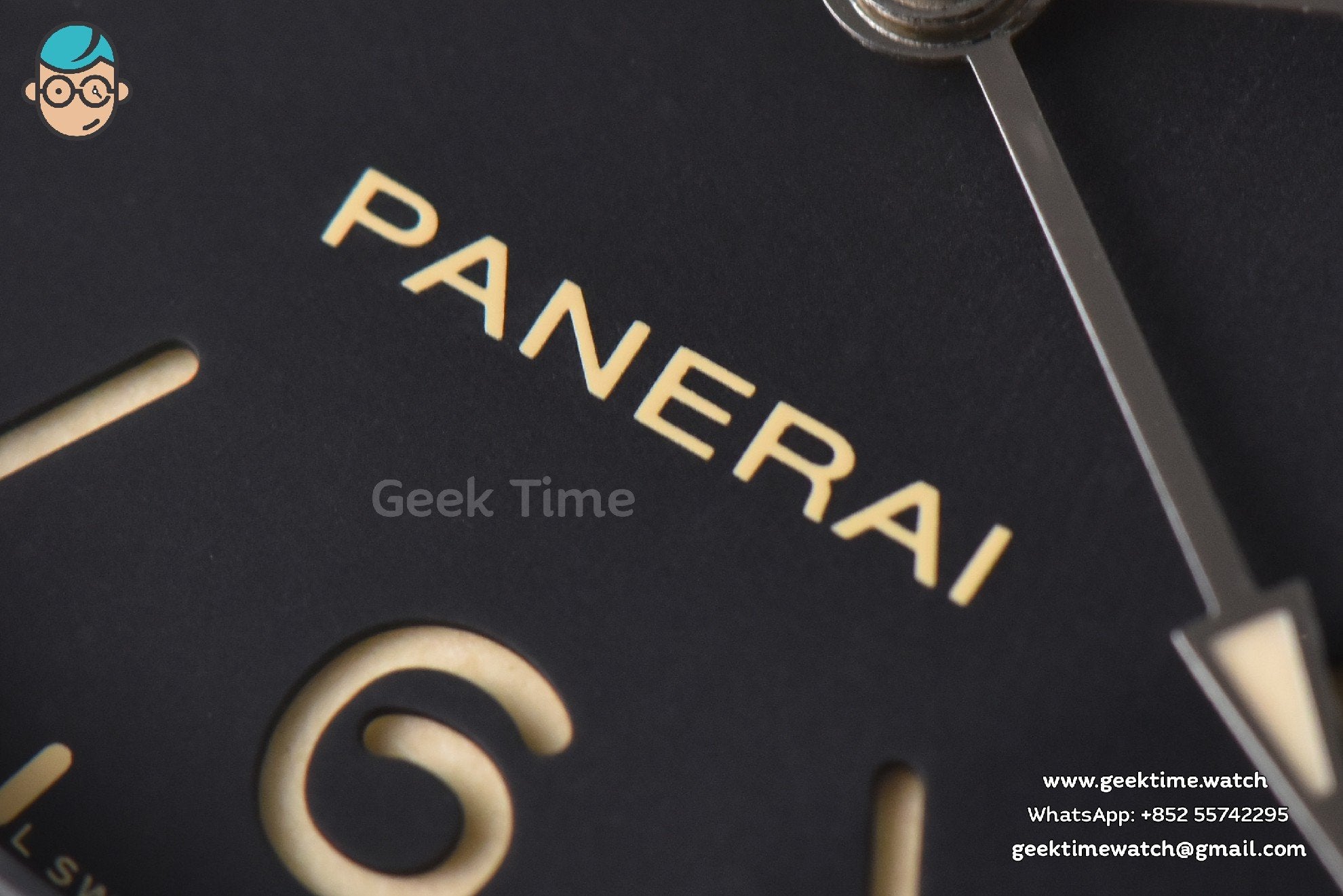 PAM531 “Q” Luminor GMT VSF 44mm Black Dial Leather Strap P9003 - Image 5