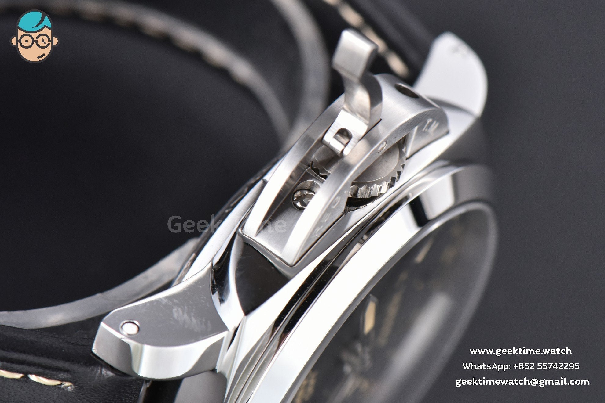 PAM531 “Q” Luminor GMT VSF 44mm Black Dial Leather Strap P9003 - Image 12