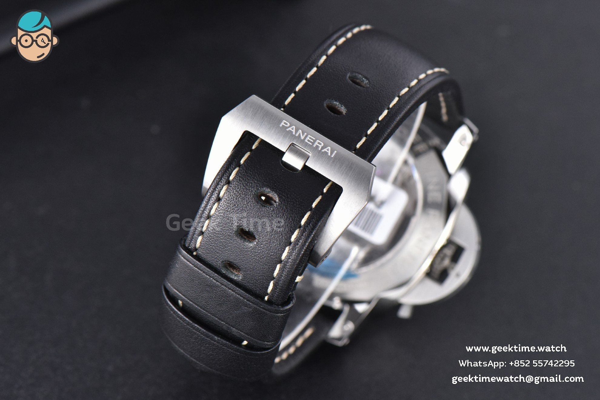 PAM531 “Q” Luminor GMT VSF 44mm Black Dial Leather Strap P9003 - Image 22