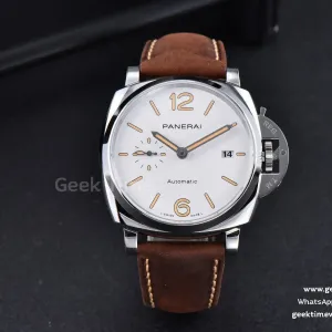 PAM1046 42mm Luminor Due VSF White Dial on Brown Asso Strap Asia XXXIV
